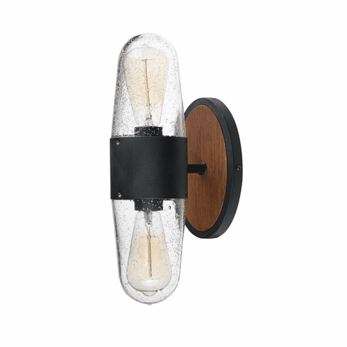 Maxim Lido 2-LT Outdoor Wall Mount - Antique Pecan / Black - 30012CDAPBK