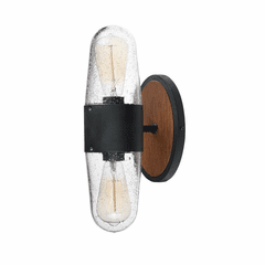 Maxim Lido 2-LT Outdoor Wall Mount - Antique Pecan / Black - 30012CDAPBK