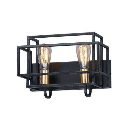 Maxim Liner 2-LT Bath Vanity Light - Black / Satin Brass - 10242BKSBR