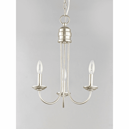 Maxim Logan 3-Light Candle Chandelier - Satin Nickel - 10343SN