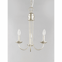 Maxim Logan 3-Light Candle Chandelier - Satin Nickel - 10343SN