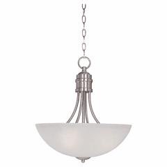 Maxim Logan 3-LT Inverted Bowl Pendant - Satin Nickel - 10044FTSN Maxim Logan 3-LT Inverted Bowl Pendant - Satin Nickel - 10044FTSN