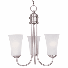 Maxim Logan 3-LT Single-Tier Chandelier - Satin Nickel - 10043FTSN
