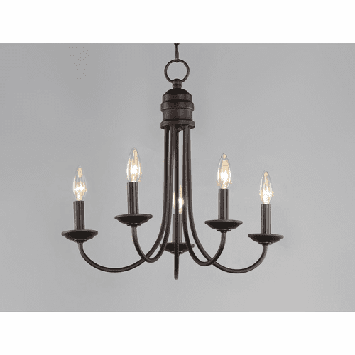 Maxim Logan 5-Light Candle Chandelier - Oil Rubbed Bronze - 10345OI