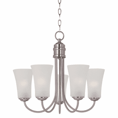 Maxim Logan 5-LT Single-Tier Chandelier - Satin Nickel - 10045FTSN
