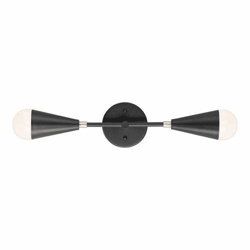 Maxim Lovell 2-Light Wall Sconce - Black / Satin Brass - 11262BKSBR