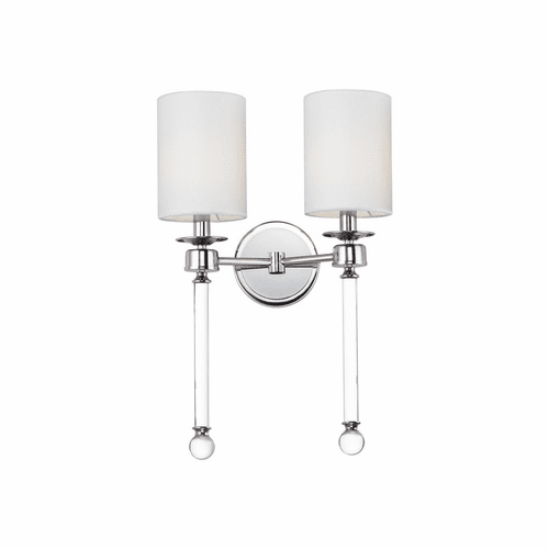 Maxim Lucent 2-Light Wall Sconce - Polished Nickel - 16108WTCLPN