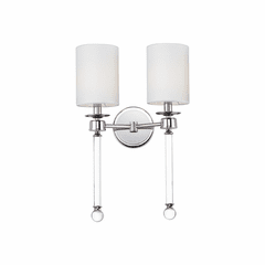 Maxim Lucent 2-Light Wall Sconce - Polished Nickel - 16108WTCLPN
