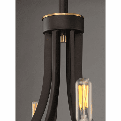 Maxim Lyndon 3-Light Chandelier - Bronze / Antique Brass - 21523BZAB