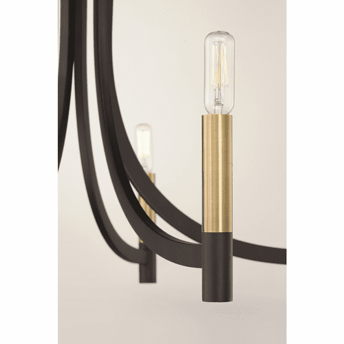 Maxim Lyndon 9-Light Chandelier - Bronze / Antique Brass - 21529BZAB