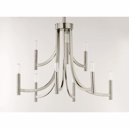 Maxim Lyndon 9-Light Chandelier - Satin Nickel - 21529SN