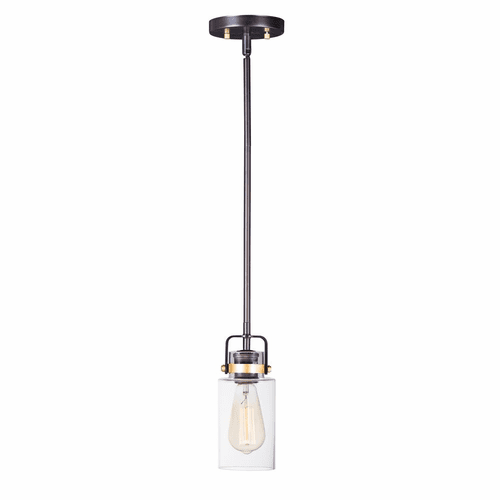 Maxim Magnolia 1-LT Mini Pendant - Bronze / Gold - 91070CLBZGLD