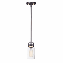 Maxim Magnolia 1-LT Mini Pendant - Bronze / Gold - 91070CLBZGLD
