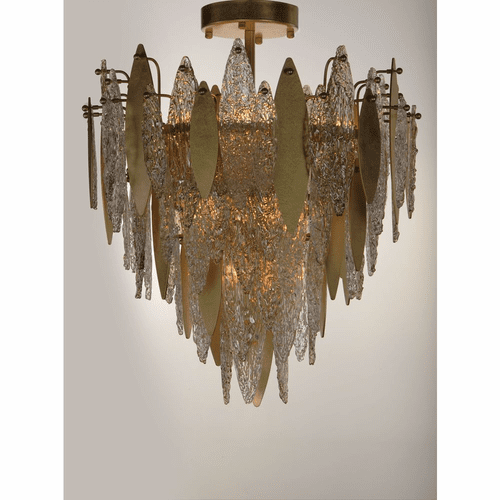 Maxim Majestic 10-Light Flush Mount - Gold Leaf - 32320CLCMPGL