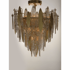 Maxim Majestic 10-Light Flush Mount - Gold Leaf - 32320CLCMPGL Maxim Majestic 10-Light Flush Mount - Gold Leaf - 32320CLCMPGL