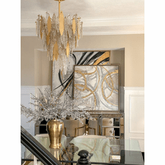 Maxim Majestic 12-Light Chandelier - Gold Leaf - 32325CLCMPGL Maxim Majestic 12-Light Chandelier - Gold Leaf - 32325CLCMPGL