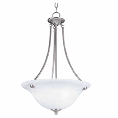 Maxim Malaga 3-LT Inverted Bowl Pendant - Satin Nickel - 2682FTSN