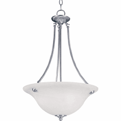 Maxim Malaga 3-LT Inverted Bowl Pendant - Satin Nickel - 2682MRSN Maxim Malaga 3-LT Inverted Bowl Pendant - Satin Nickel - 2682MRSN