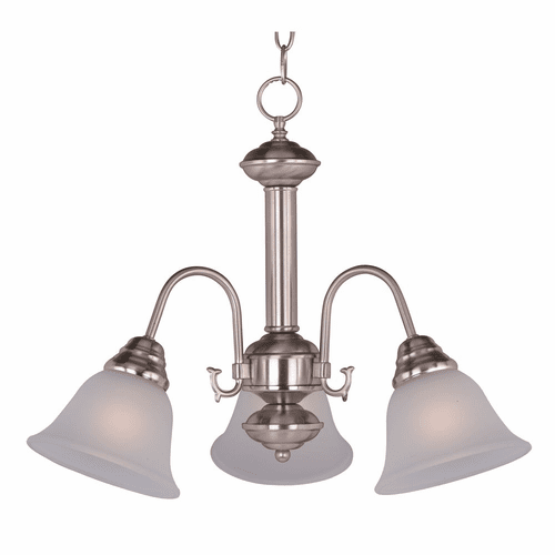 Maxim Malaga 3-LT Mini Chandelier - Satin Nickel - 2697FTSN
