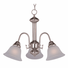 Maxim Malaga 3-LT Mini Chandelier - Satin Nickel - 2697FTSN Maxim Malaga 3-LT Mini Chandelier - Satin Nickel - 2697FTSN