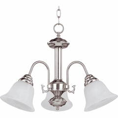 Maxim Malaga 3-LT Mini Chandelier - Satin Nickel - 2697MRSN