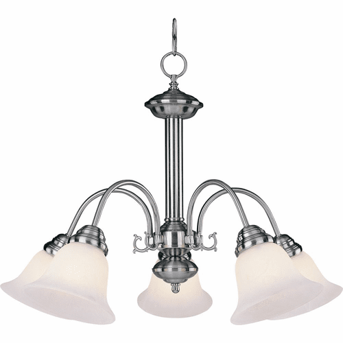 Maxim Malaga 5-LT Chandelier - Satin Nickel - 2698MRSN