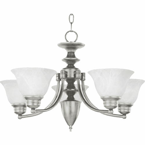 Maxim Malaga 5-LT Single-Tier Chandelier - Satin Nickel - 2699MRSN