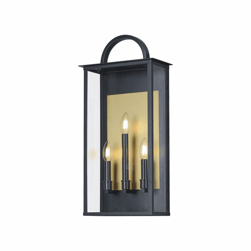 Maxim Manchester Large 3-Light Outdoor Wall Sconce - Black - 30756CLBK