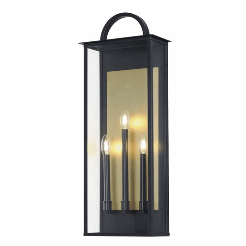 Maxim Manchester X-Large 3-Light Outdoor Wall Sconce - Black - 30758CLBK