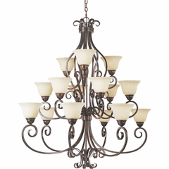 Maxim Manor 15-LT Multi-Tier Chandelier - Oil Rubbed Bronze - 12209FIOI