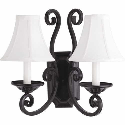Maxim Manor 2-LT Wall Sconce with Shades - Oil Rubbed Bronze - 12218OI/SHD123