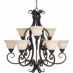 Maxim Manor 9-LT Multi-Tier Chandelier - Oil Rubbed Bronze - 12207FIOI