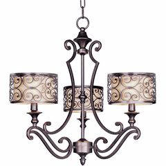 Maxim Mondrian 3-LT Single-Tier Chandelier - Umber Bronze - 21153WHUB