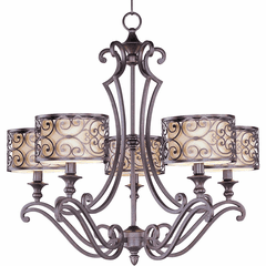 Maxim Mondrian 5-LT Single-Tier Chandelier - Umber Bronze - 21155WHUB