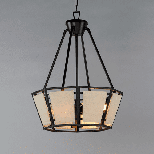 Maxim Montauk 4-Light Chandelier - Black - 20265CVBK