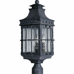 Maxim Nantucket 3-LT Outdoor Pole/Post Lantern - Country Forge - 30080CDCF