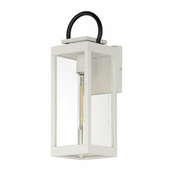 Maxim Nassau Vivex 1-Light Medium Outdoor Wall Lantern - White/Black - 40314CLWTBK