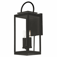 Maxim Nassau Vivex Large Outdoor Wall Lantern - Black - 40316CLBK