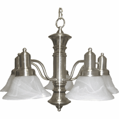 Maxim Newburg 5-LT Chandelier - Satin Nickel - 20325MRSN Maxim Newburg 5-LT Chandelier - Satin Nickel - 20325MRSN