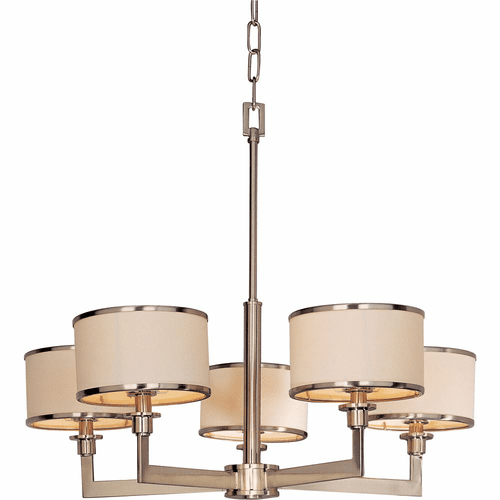 Maxim Nexus 5-LT Single-Tier Chandelier - Satin Nickel - 12055WTSN