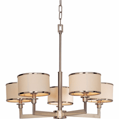 Maxim Nexus 5-LT Single-Tier Chandelier - Satin Nickel - 12055WTSN Maxim Nexus 5-LT Single-Tier Chandelier - Satin Nickel - 12055WTSN