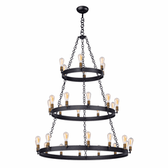 Maxim Noble 30-LT Chandelier - Black / Natural Aged Brass - 26278BKNAB Maxim Noble 30-LT Chandelier - Black / Natural Aged Brass - 26278BKNAB