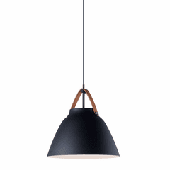 Maxim Nordic 1-LT Pendant - Tan Leather / Black - 11356TNBK