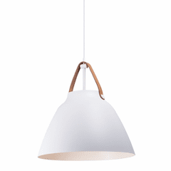 Maxim Nordic 1-LT Pendant - Tan Leather / White - 11358TNWT