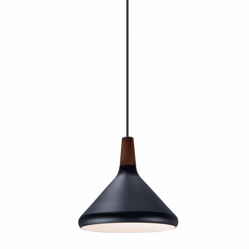 Maxim Nordic 1-LT Pendant - Walnut / Black - 11350WNBK