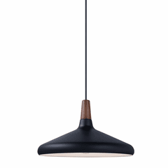 Maxim Nordic 1-LT Pendant - Walnut / Black - 11354WNBK