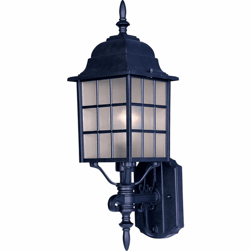 Maxim North Church 1-LT Outdoor Wall Lantern - Black - 1050BK