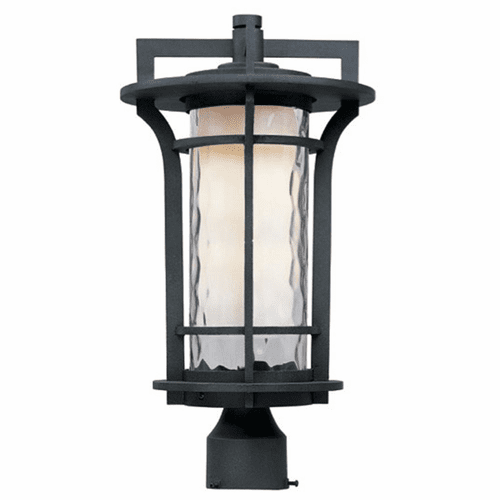 Maxim Oakville 1-LT Outdoor Pole/Post Lantern - Black Oxide - 30480WGBO