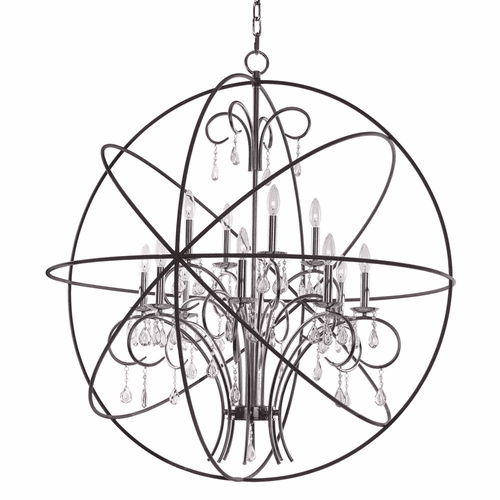 Maxim Orbit 12-LT Pendant - Anthracite / Polished Nickel - 25147ARPN
