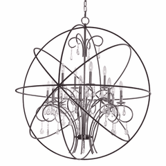 Maxim Orbit 12-LT Pendant - Anthracite / Polished Nickel - 25147ARPN